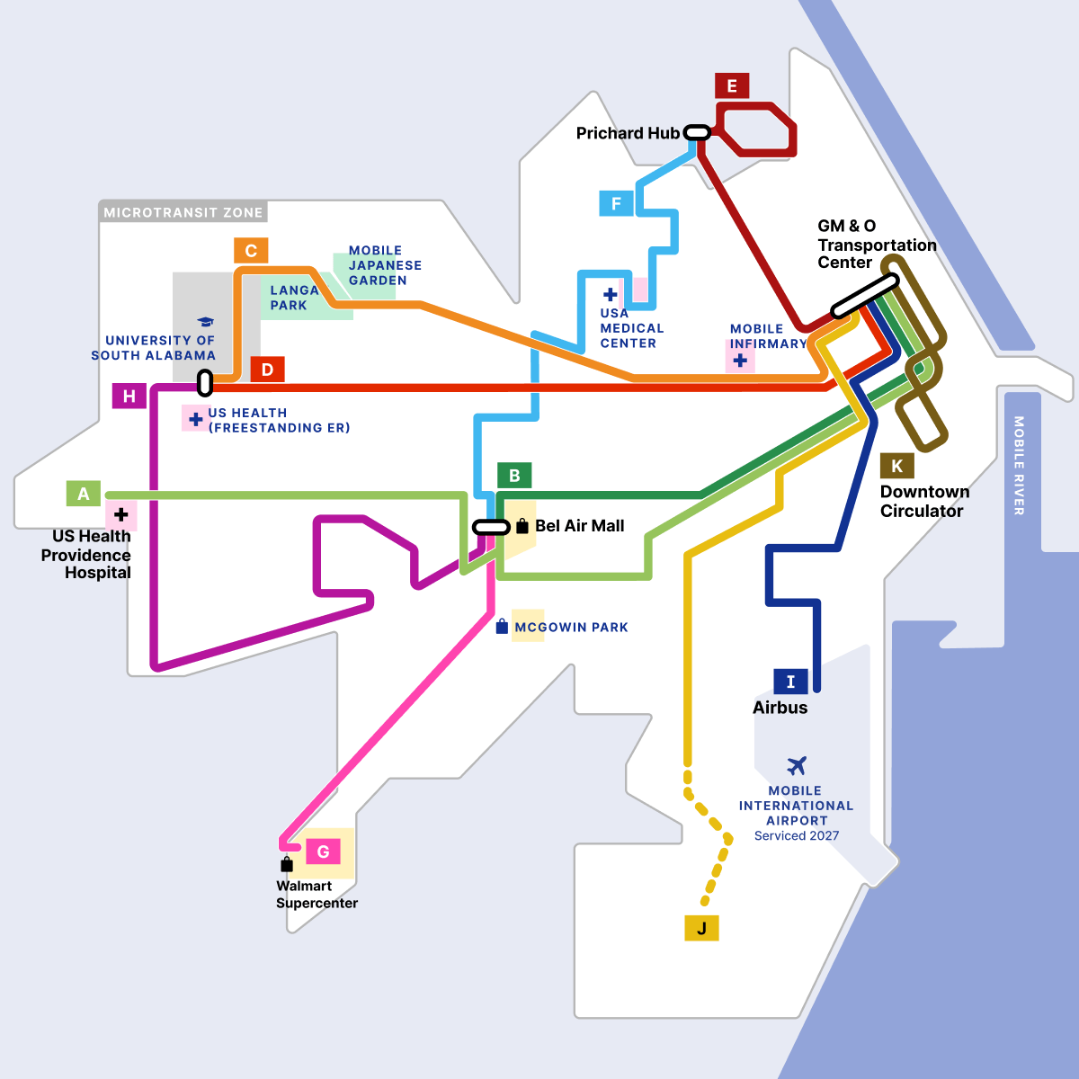 Second Line Transit Network Map
