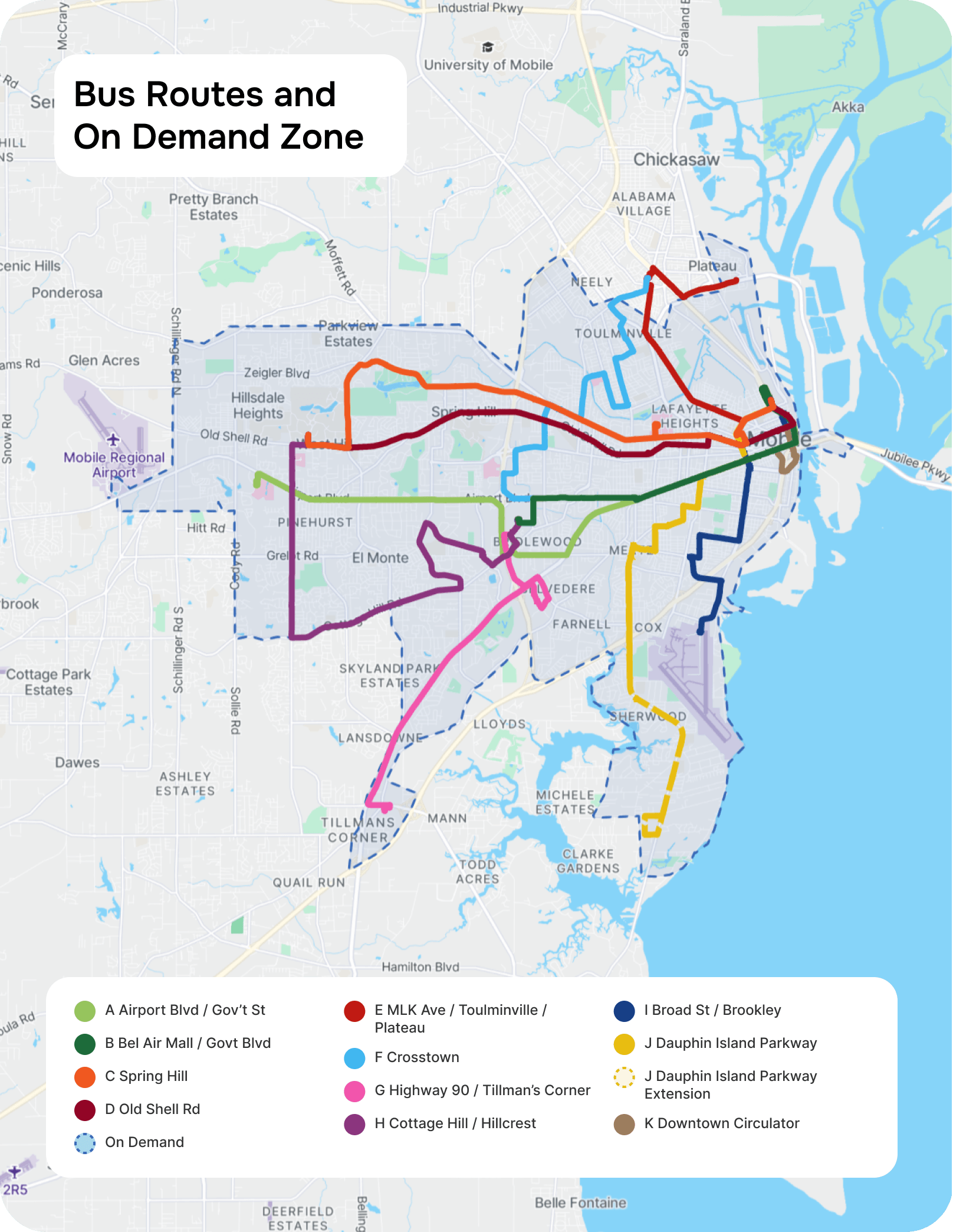 Mobile Transit Route Map